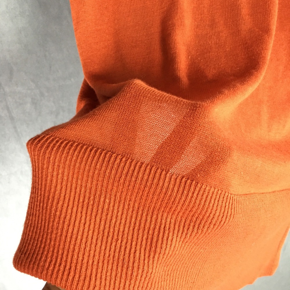 NEW Max Studio Linen Blend Knit Tunic Top Sz L Orange Short Sleeve Lagenlook - Picture 15 of 15